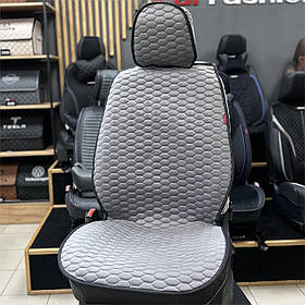 Накидки на передні сидіння CarFashion, модель SOTA FRONT, сірий із чорним кантом