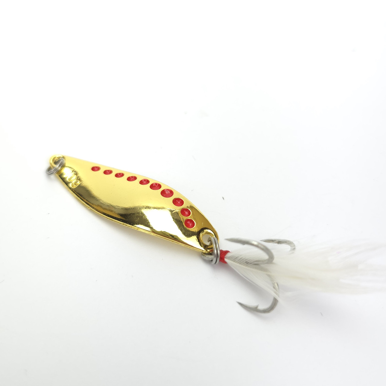 Блешня на щуку Red points 10г (золото) блешня для риболовлі, фото 1