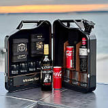 Каністра бар 20 л зі скриньками та підсвічуванням усередині, на подарунок, міні-бар для дому, оригінальний подарунок чоловікові, фото 2