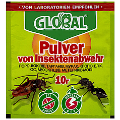 Інсектицид від тарганів та мурах Global (Глобал) порошок, 10 г