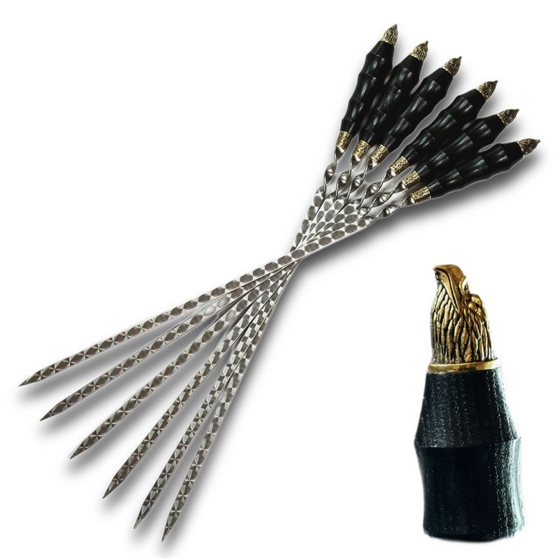 Шампура з дерев'яною ручкою Орел 6 шт. Gorillas BBQ SKK67, фото 1