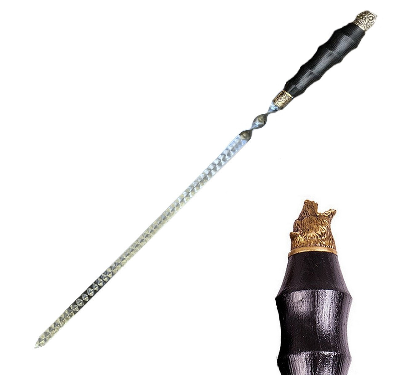 Шампур широкий для люля-кебаб 1 шт Звіри 45 см Gorillas BBQ SKK105, фото 1