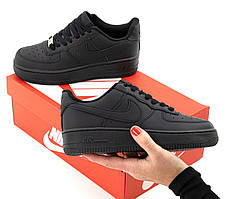 Nike Air Force 1 Low All Black Аір Форс низькі 1 чорного кольору