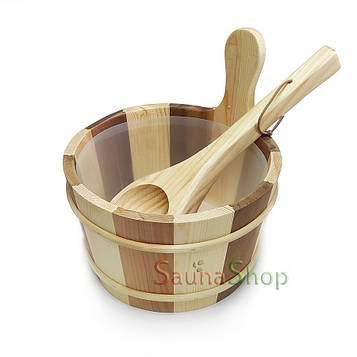 Шайка + черпак для лазні та сауни