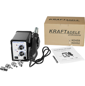 Апарат для зварювання пластику Kraft&Dele 2в1 4 насадки KD858