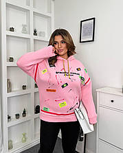 Жіночий Худі Тринитка На Флісі 46-50,52-56,58-62(вф 790)