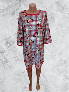 Нічна сорочка туніка жіноча на байці 100% бавовна Україна р.52,54,56,58. Від 4шт по 185грн