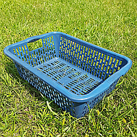 Кошик-друшлак (випукле дно брак) пластиковий для сиру 47х33х15см