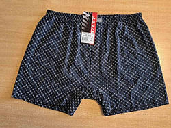 Чоловічі труси боксерки сімейні класичні 100% бавовна Atlet МБ maxi принт чорні (розміри: 54,56)