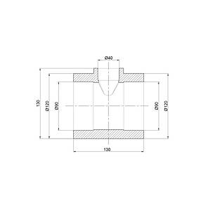 Трійник PPR Thermo Alliance 90х40х90, фото 2