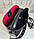 Жіноча сумка через плече сумочка кроссбоді чорна з червоним замша+екошкіра, фото 4