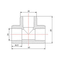 Трійник PPR Blue Ocean "Білий" 25, фото 2