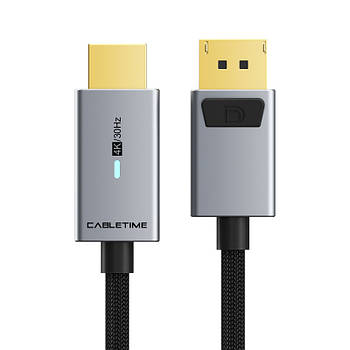 Кабель CableTime DisplayPort (M) - HDMI (M), 4K/60Hz, 3 м (CD30N)