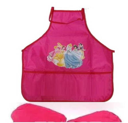 Дитячий фартух з нарукавниками "Принцеси", рожевий, фото 1