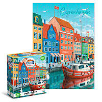 Дитячі пазли 250 елементів Міські краєвиди  Міста Копенгаген, розвиваюча гра від 8 років
