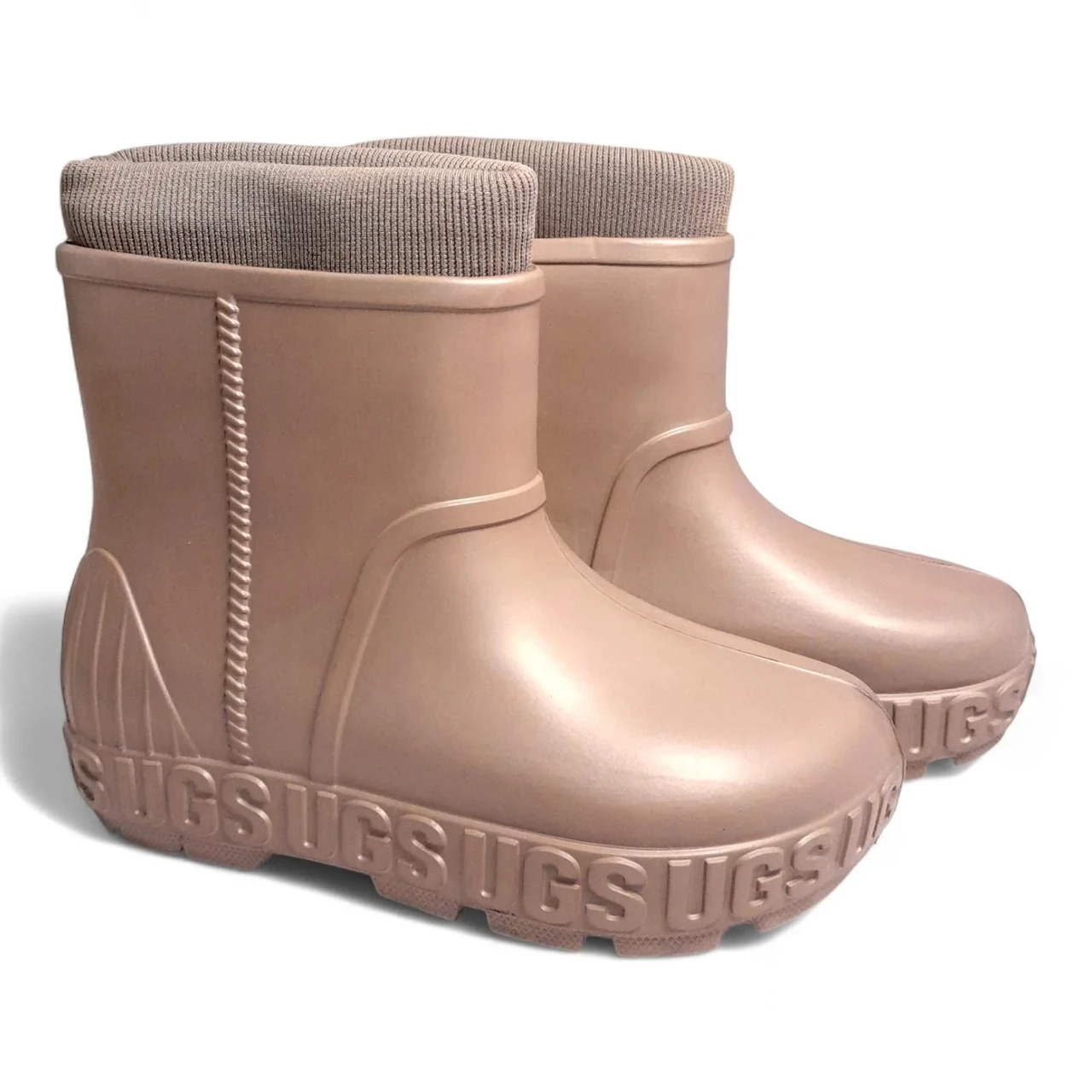 Жіночі зимові чоботи гумові бежеві Gipanis (RD-662DB), фото 1