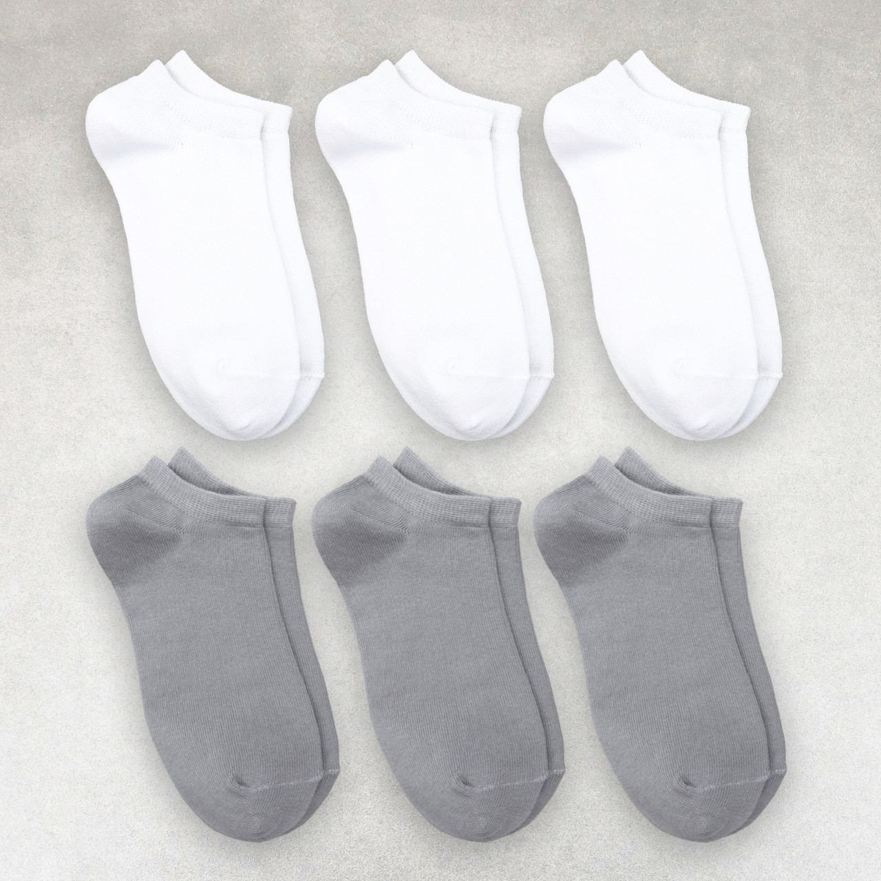 Набір шкарпеток чоловічих 6 пар коротких "White&Grеy" зі зручною резинкою бавовна преміум сегмент розмір 39-42, фото 1