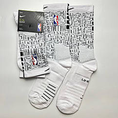 Білі високі шкарпетки NBA ELITE QUICK CREW “ Strive For Greatness” спортивні баскетбольні