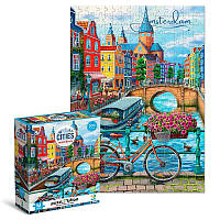 Дитячі пазли 300 елементів Міські краєвиди  Міста Амстердам, розвиваюча гра від 8 років