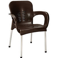 Стілець Венус ніжки метал сидіння пластик коричневий (СДМ меблі-ТМ)