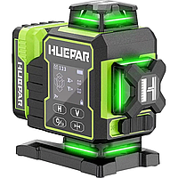 Лазерний нівелір Huepar W04CG : діапазон з приймачем 40м, зелений лазер Market_Tools NPP25