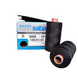 Нитка Amann saba 4000/30/300 чорний, фото 2