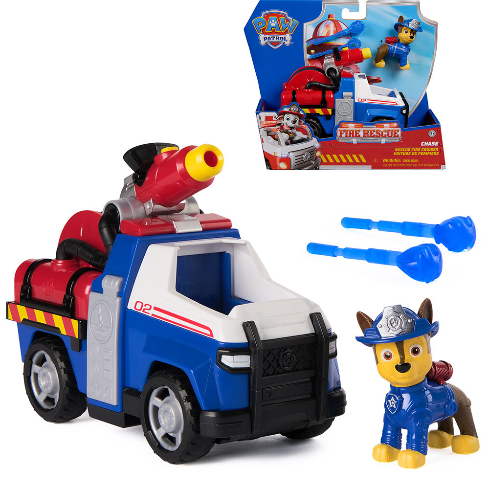 Paw Patrol Fire Rescue Chase Чейз Щенячий патруль Пожежна рятувальна місія рятувальний автомобіль з водієм Гонщик, фото 1