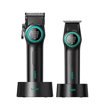 Професійний комбо-набір VGR Barber Comb Green (V-001&V-977GN)