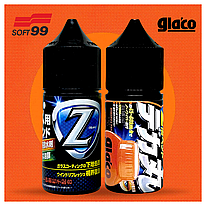 Комплект для скла Абразивний очищувач SOFT99 Glass Compound Z+ Антидощ GLACO Roll On Large (30+30 мл)