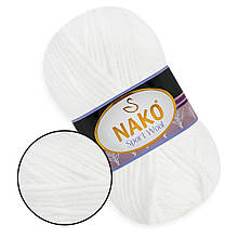 Nako Sport Wool, Білий No208