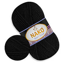 Nako Sport Wool, Чорний No217