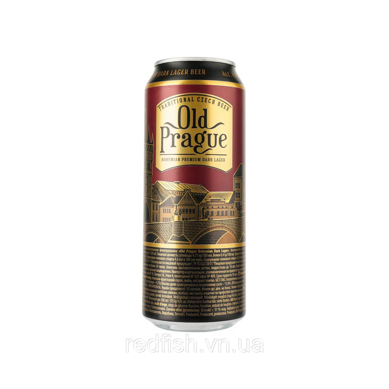 Пиво Old Prague темне солодове фільтроване 500мл, фото 1