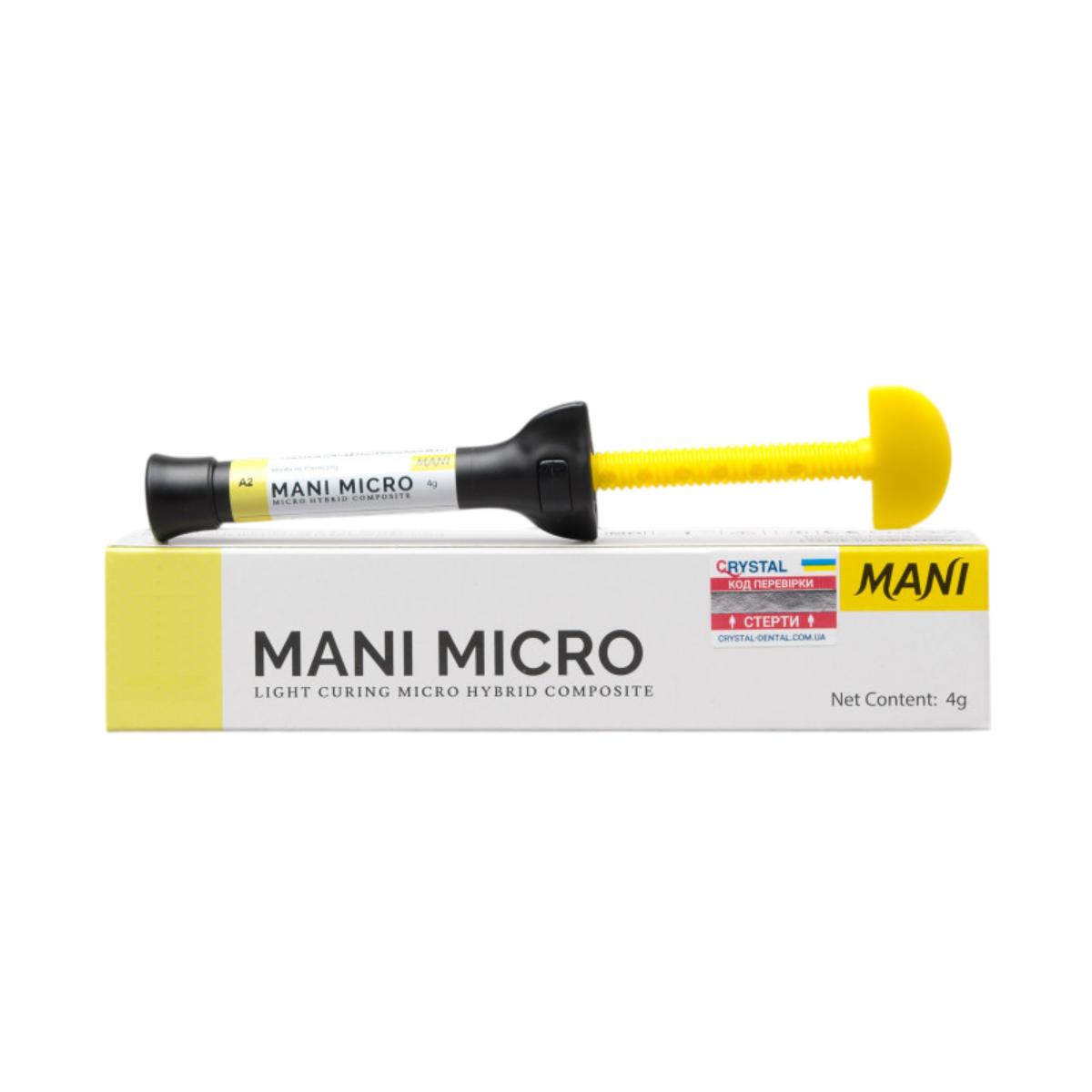 MANI Micro-Hybrid Composite (Мані Мікро Гібрід Композит) C4, шприц 4 г, фото 1
