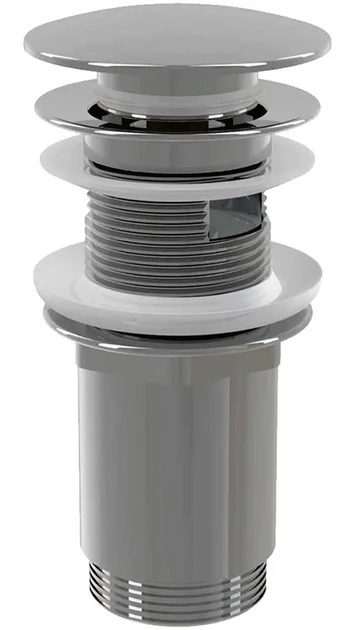 Донний клапан Alcaplast A392C для умивальника click/clack 5/4, суцільнометалевий, фото 1