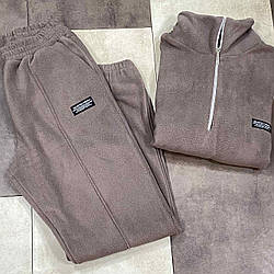 Жіночий теплий костюм із горлом на блискавці Розміри: 44,48,52 (18147-4)