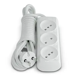 Подовжувач електричний 3 гнізда 2 м без заземлення Borsan BR-1543-2