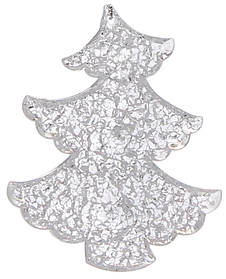 Ялинкові прикраси Chomik «Ялинка», 9 см, комплект 2 шт., прозоро-білі