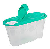 Ємність для сипучих продуктів пластикова 800 мл м'ята (ПолiмерАгро) 19.5х9.5х10 см