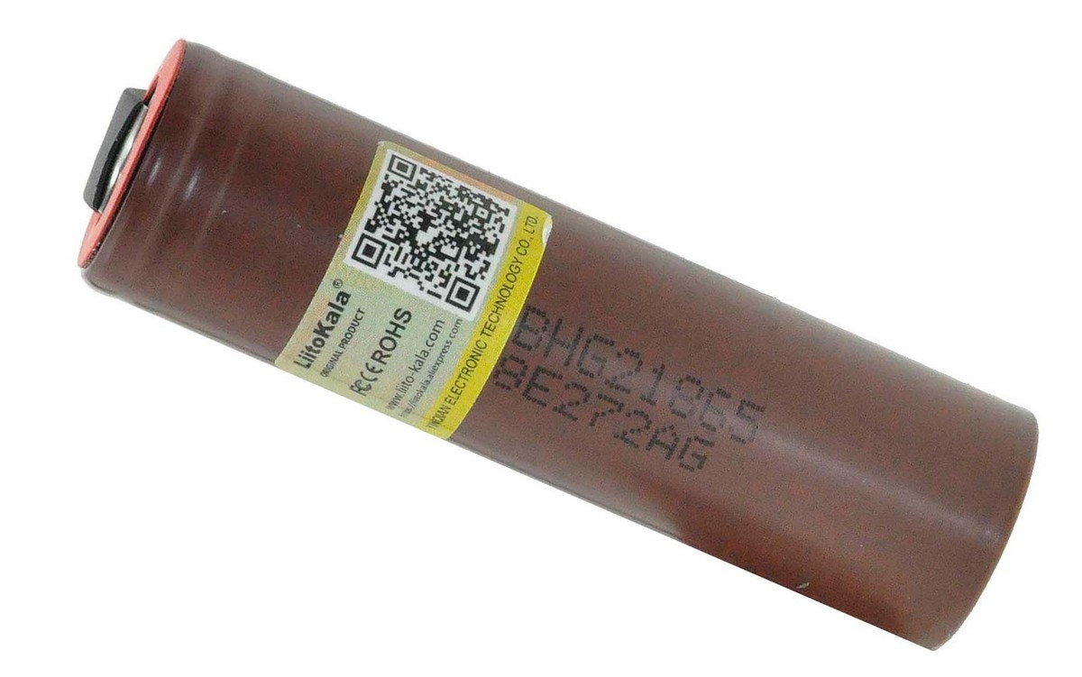 Акумулятор Li-Ion LiitoKala 18650 3.7V 3000mAh (HG2-N) d18 h65 клеми 15А оригiнал