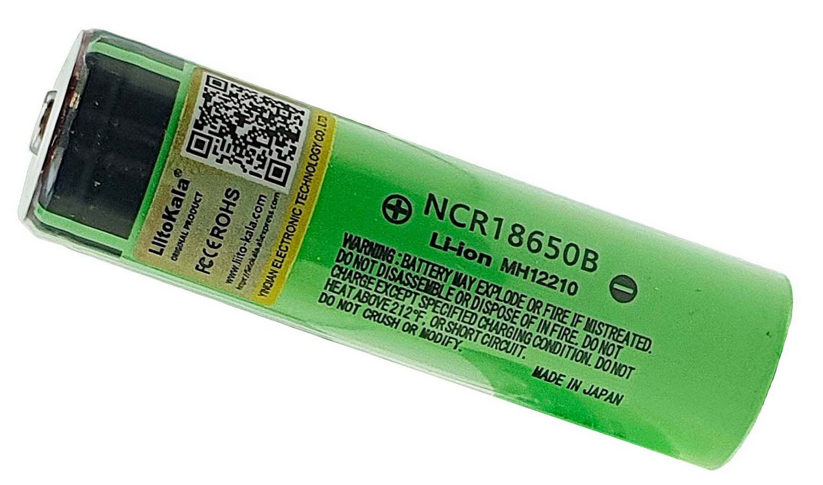 Акумулятор Li-Ion LiitoKala 34B-JT 3.7V 3400mAh NCR18650B TIP без захисту 6А оригінал
