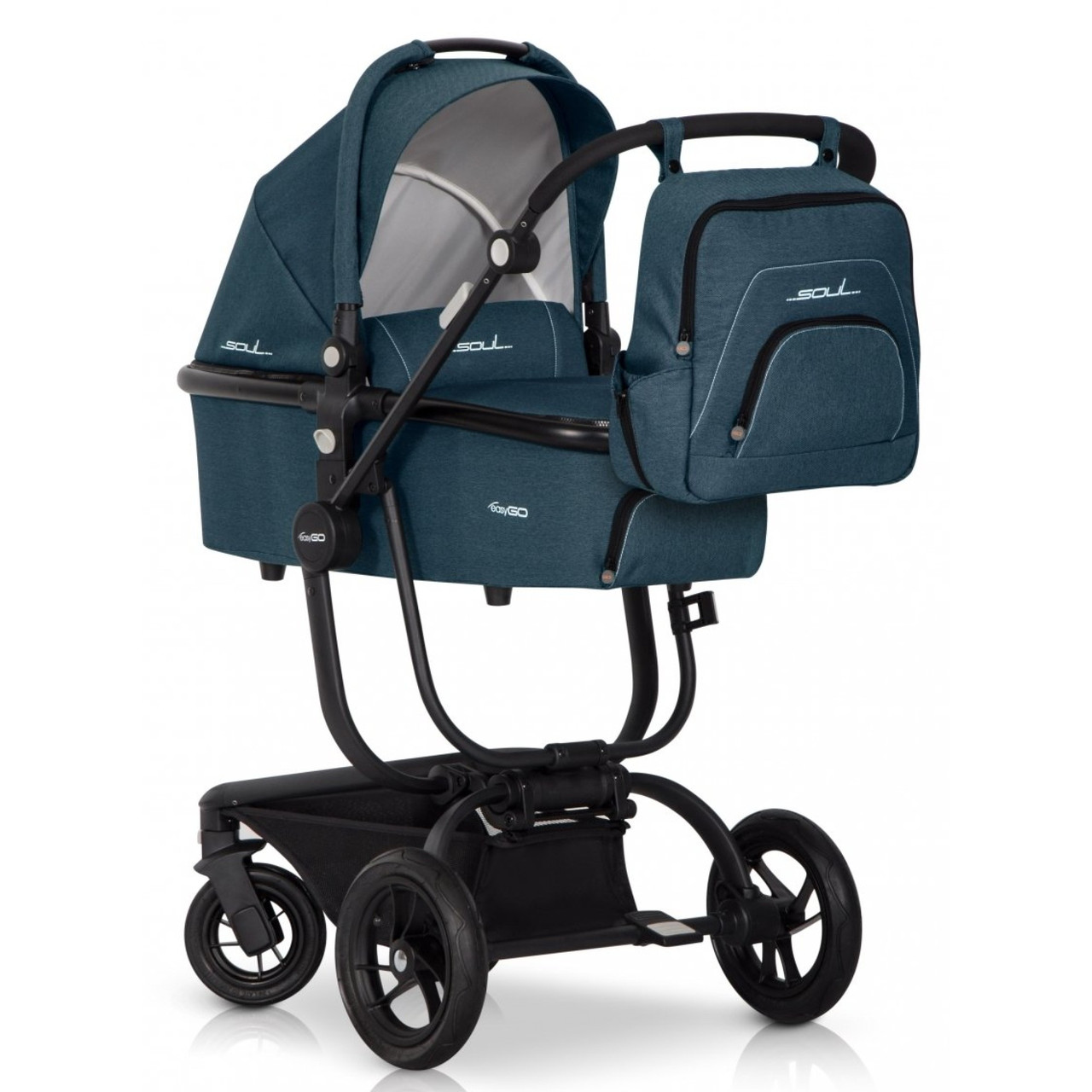 Коляска 2 в 1 EasyGo Soul (без сумки) 9023-EGS-01 adriatic бірюзова, фото 1