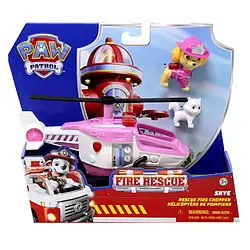 Paw Patrol Fire Rescue Skye Щенячий патруль пожежна рятувальна місія рятувальний гелікоптер з водієм Скай