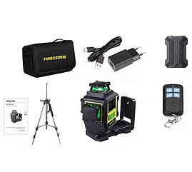 Лазерний рівень Firecore F95T-XG 3D нівелір 3000 мА 3D (12 ліній) 360 + штатив 2.1м