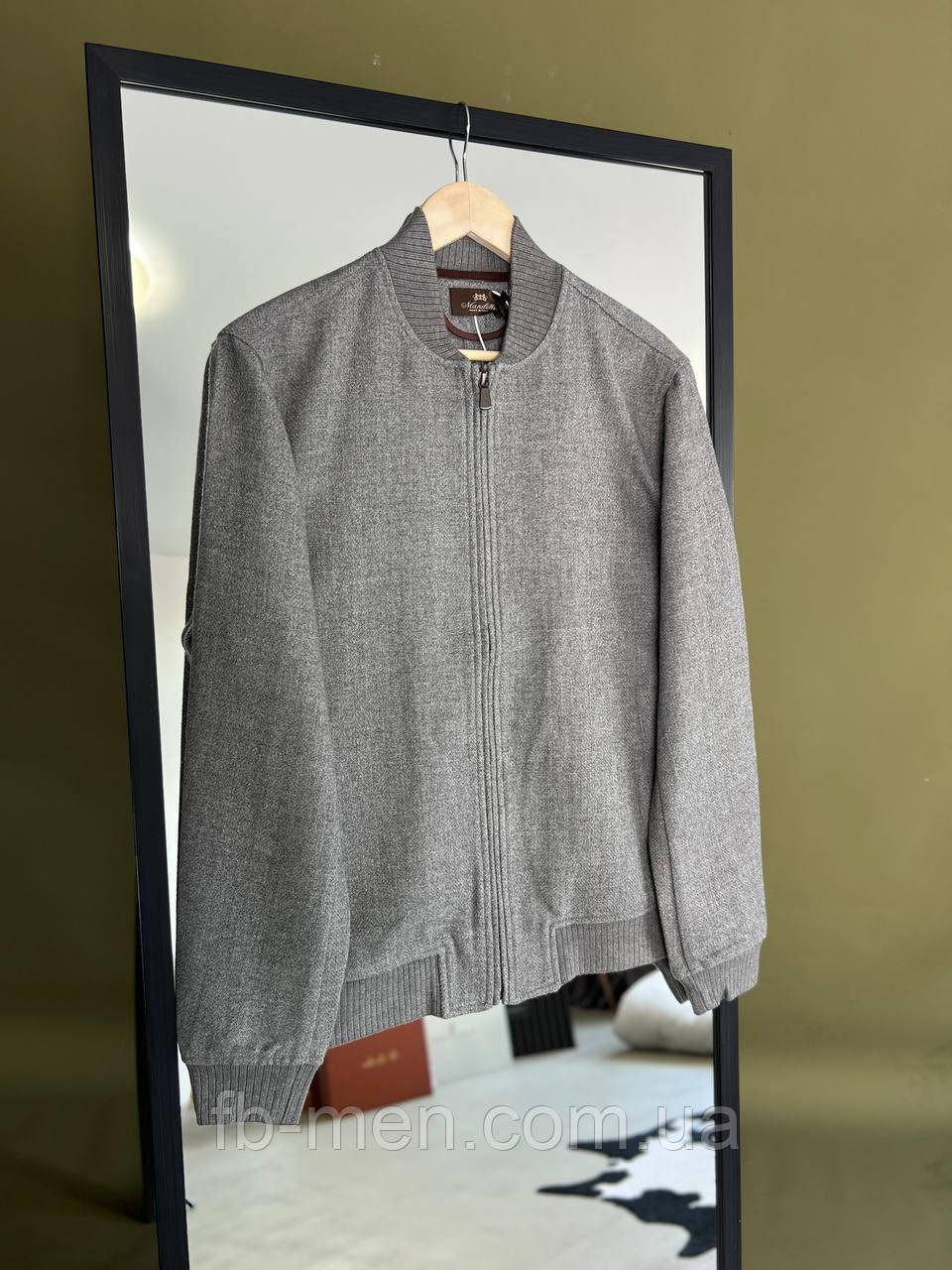 Куртка Mandelli темно-сіра з кашеміру, фото 1