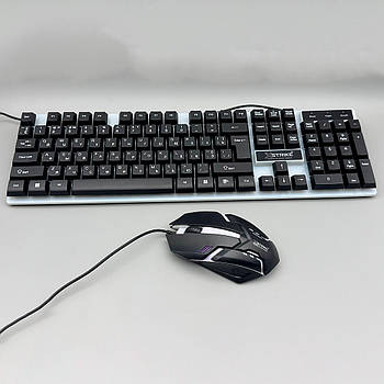 Дротова клавіатура + мишка XSTRIKE X-1014 Клавіатура + Миша RGB USB / Комплект Клавіатура та Миша