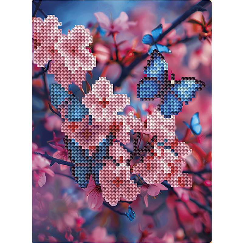 Алмазна мозаїка "Метелик" DM3003 з мольбертом 17x22.5 см, фото 1