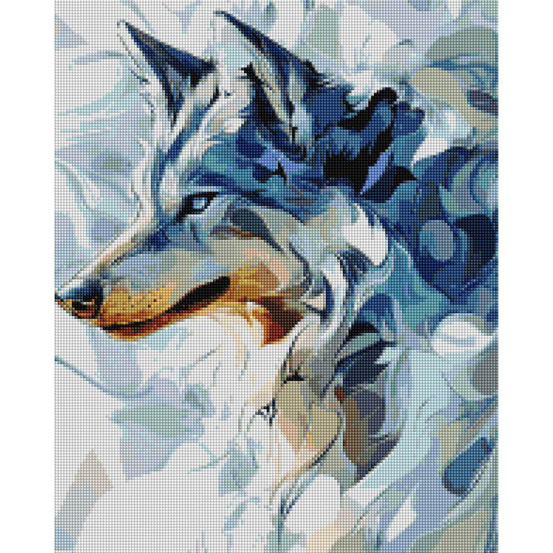 Алмазна мозаїка "Погляд вовка" DBS1271, 40х50 см, фото 1