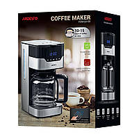 Кавоварка крапельна хром з чорним 900 Вт 1,5 л Ardesto FCM-D3100
