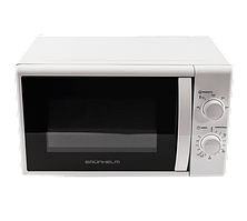 Мікрохвильова піч біла 20л 700 Вт( 5 рівнів потужності) механічна 20МХ720 GRUNHELM