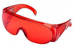 Окуляри захисні пластикові OZON Червоні